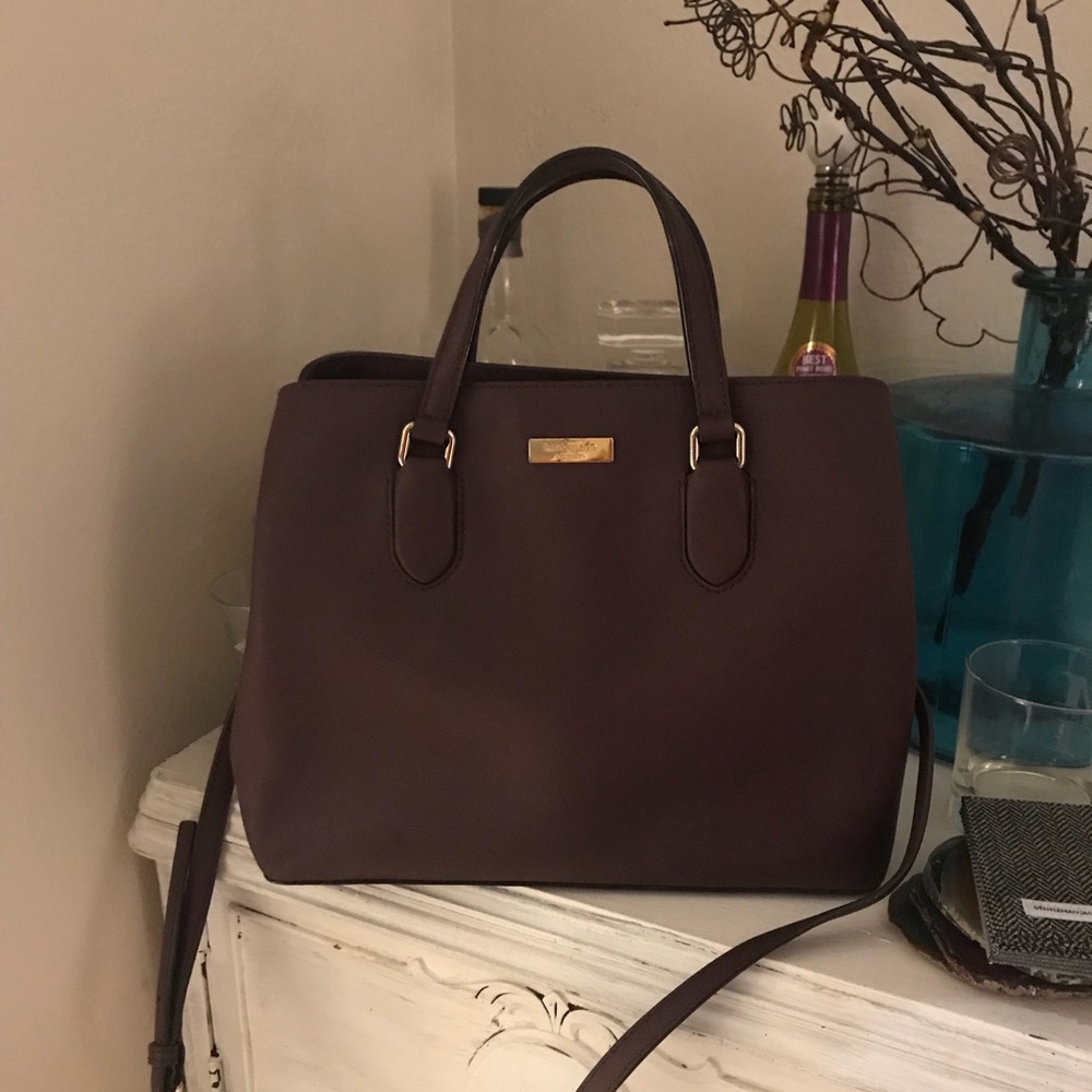 Kate Spade Mahogany Evangeline Laurel Way Satchel